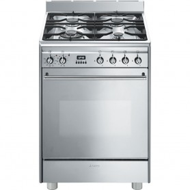SMEG CUISINIERE MIXTE 60X60CM - 4FEUX GAZ - GP61X9