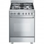 SMEG CUISINIERE MIXTE 60X60CM - 4FEUX GAZ - GP61X9